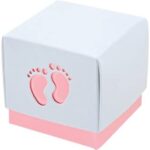 BABY FOOTPRINT BOX PINK 60X60X60 PK10