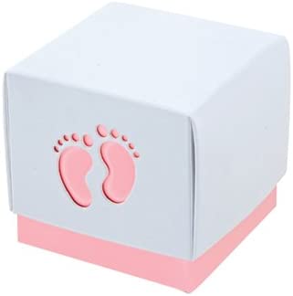 BABY FOOTPRINT BOX PINK 60X60X60 PK10