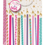 S/ELVIN LARGE GIFT BAGS CANDLES PK6