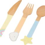 PASTEL RAINBOW WOODEN CUTLERY PK24