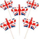 UNION JACK CROWNS TOOTHPICKS PK30