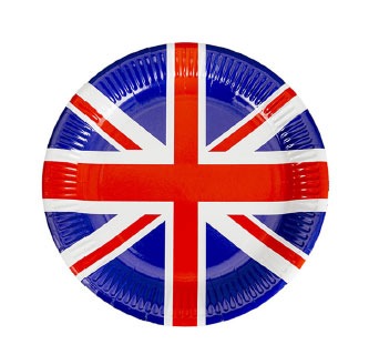 UNION JACK PAPER PLATES 23CM PK20