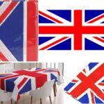 UNION JACK PLASTIC TABLE COVER 137CM X 180CM