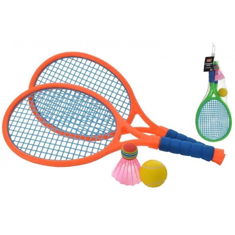 MY 2 PLAYER JUNIOR NEON COLOUR TENNIS SET