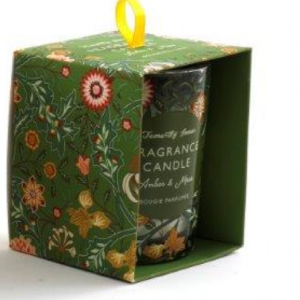SUSSEX CANDLE POT IN OPEN BOX 8CMX10CM (Amber & Moss)