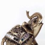 GOLD ELEPHANT DECO ORNAMENT FIGURINE (Right Facing)