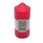 RED CHURCH PILLAR CANDLE 16X7CM