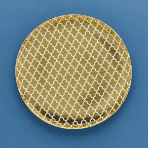 EID COCKTAIL PAPER PLATES GOLD PK8
