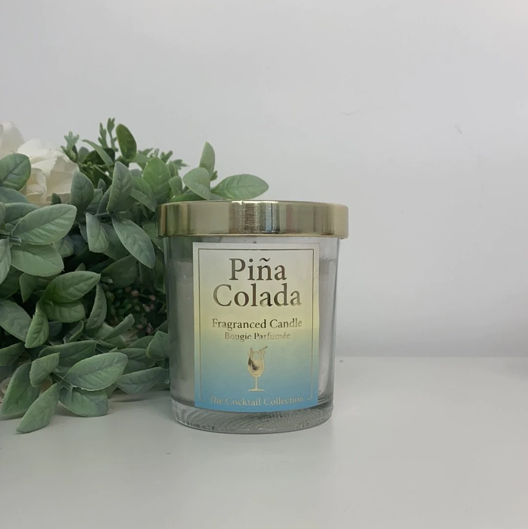 COCKTAIL CANDLE POT 9X8.5CM (Pina Colada)