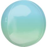 ANAGRAM 15″ BLUE & GREEN ORBZ BALLOON