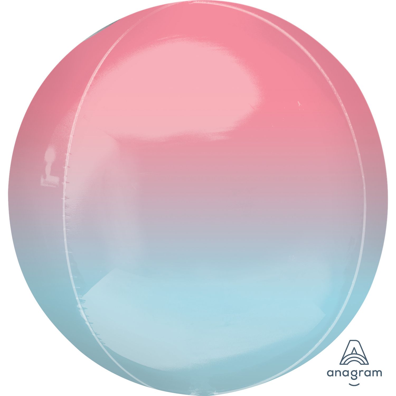 ANAGRAM 15" PASTEL PINK & BLUE OMBRE ORZ BALLOON