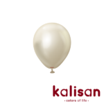 KALISAN 12″ MIRROR WHITE GOLD BALLOONS