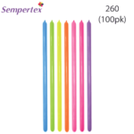 SEMPERTEX 260S NEON ASSORTED BALOONS