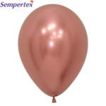 SEMPERTEX 12″ ROUND REFLX ROSE GOLD BALLOONS PK50