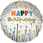 GRABO 18″ STAR CANDLES BIRTHDAY HELIUM BALLOON