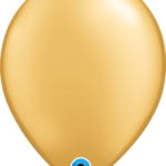 QUALATEX 11″ ROUND GOLD BALLOONS