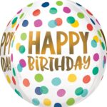 HAPPY DOTS HAPPY BIRTHDAY ORBZ 15"X16"