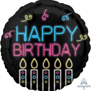 NEON HAPPY BIRTHDAY FOIL 18"