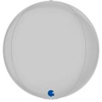 WHITE SATIN GLOBE 15IN