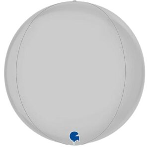 WHITE SATIN GLOBE 15IN