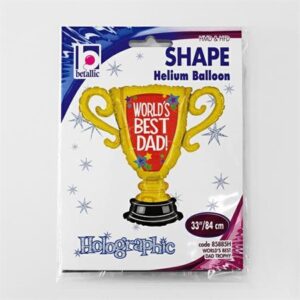 BETALLIC WORLD'S BEST DAD SHAPE HELIUM BALLOON
