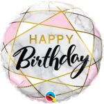 MARBLE RECTANGLES BDAY 18″ FOIL