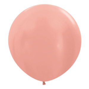 SEMPERTEX METALLIC ROSE GOLD 568 24"(PACK OF 3 ROUND BALLOONS).