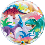 DINOSAURS COLORFUL 22IN SINGLE BUBBLE