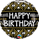 MUD CLOTH PRINT BIRTHDAY 18″ FOIL