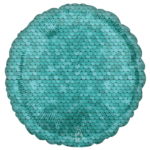 ANAGRAM 17″ OCEAN BLUE SEQUIN CIRCLE FOIL BALLOON