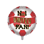 NO 1 UNITED FAN RED & WHITE 18IN FOIL