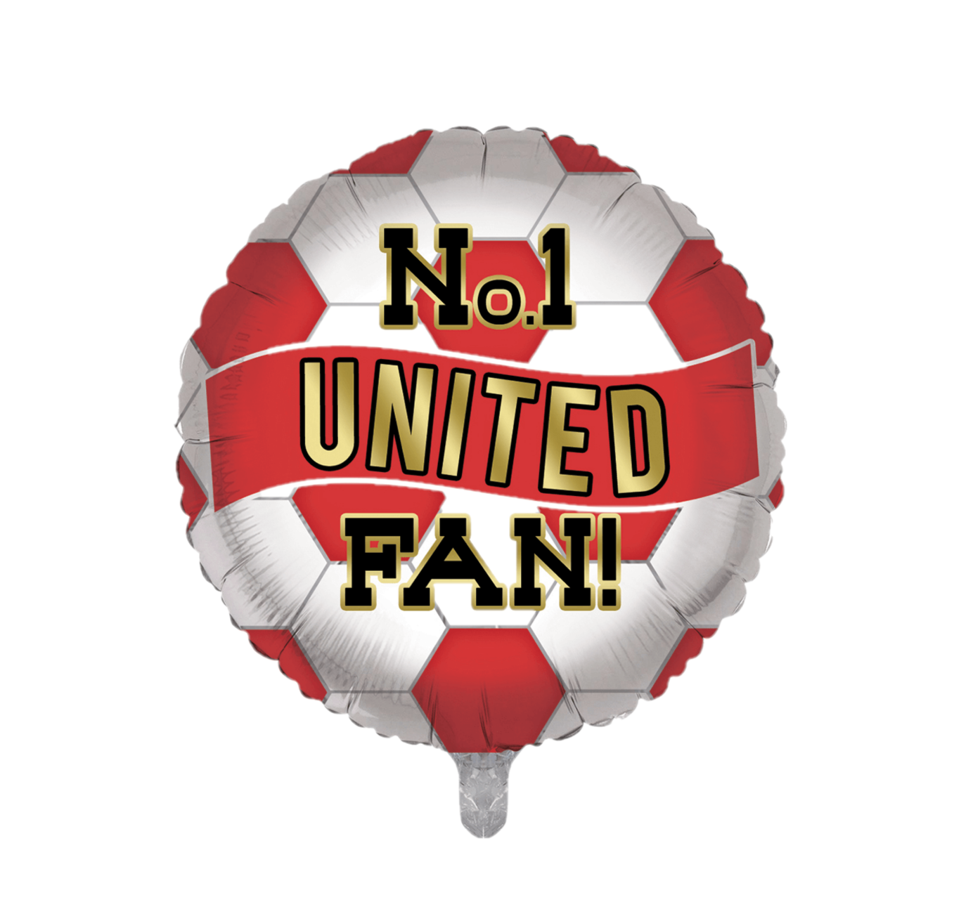 NO 1 UNITED FAN RED & WHITE 18IN FOIL