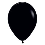 SEMPERTEX 12″ ROUND FASHION BLACK BALLOONS