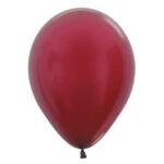 SEMPERTEX 12″ ROUND METALLIC BURGUNDY BALLOONS