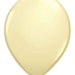 QUALATEX 5″ ROUND IVORY SILK BALLOONS