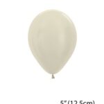 SEMPERTEX 5″ ROUND SATIN IVORY BALLOONS