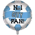 NO 1 CITY FAN BLUE & WHITE 18IN FOIL