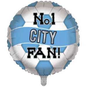 NO 1 CITY FAN BLUE & WHITE 18IN FOIL