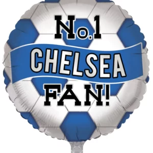 CHELSEA FAN BLUE & WHITE 18IN FOIL