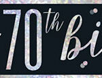 GLITZ BLACK 70TH PRISM BANNER 9FT