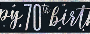 GLITZ BLACK 70TH PRISM BANNER 9FT