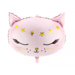 CAT HEAD PINK SHAPE 48CM X 36CM
