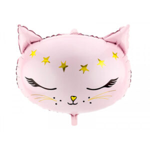 CAT HEAD PINK SHAPE 48CM X 36CM