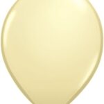 QUALATEX 11″ ROUND IVORY SILK BALLOONS