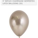 SEMPERTEX 5″ ROUND REFLEX SILVER BALLOONS