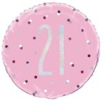 18″ GLITZ PINK 21 FOIL BALLOON