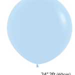 SEMPERTEX 24″ ROUND PASTEL MATTE BLUE BALLOONS