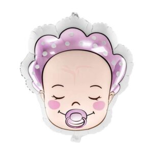 PARTYDECO 16 X 18" BABY GIRL HEAD SHAPE BALLOON
