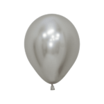 SEMPERTEX 12″ ROUND REFLEX SILVER 981 BALLOONS