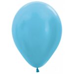 SEMPERTEX 5" ROUND SATIN CARIBBEAN BLUE BALLOONS